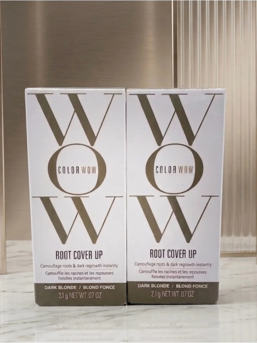 2x COLOR WOW Root Cover Up - Dark Blonde - Instant Grey Concealer - Brand New